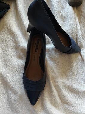Clarks Collection Navy Pointed Toe Pumps